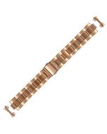 Rose Metal 18mm Curved Solid Box Style Buckle Watch Strap