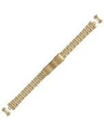 Yellow Metal 12mm Curved Train Track Style Buckle Watch Strap