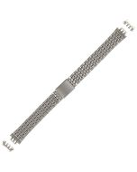 Stainless Steel 10mm Curved Lined Style Buckle Watch Strap