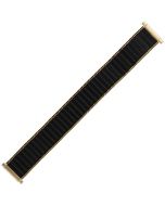 Yellow Metal Black Tile Style Expansion Watch Strap 16-22mm