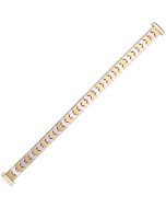 Two Tone Metal Puzzle Piece Style Expansion Watch Band 09-11mm