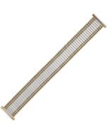 Two Tone Metal Wooden Bridge Style Expansion Watch Strap  17-22mm 