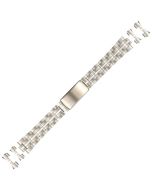 Stainless Steel 18mm Curved Thick Lined Style Buckle Watch Strap