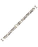 Stainless Steel 14mm Curved Train Track Style Buckle Watch Strap