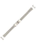 Stainless Steel 18mm Curved Train Track Style Buckle Watch Strap