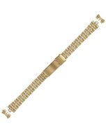 Yellow Metal 14mm Curved Train Track Style Buckle Watch Strap