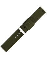 Green Two Piece 22mm Nylon Watch Strap