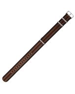 Black & Green Combo 20mm Long NATO Three Rings Nylon Watch Strap