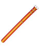 Red & Yellow 22mm Long NATO Three Rings Nylon Watch Strap