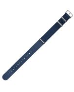 Navy 20mm Long NATO Three Rings Nylon Watch Strap