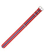 Navy & Red Combo 22mm Long NATO Three Rings Nylon Watch Strap