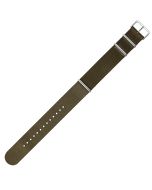 Green 24mm Long NATO Three Rings Nylon Watch Strap