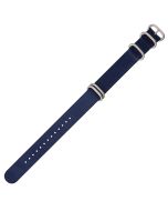 Navy 20mm Long NATO Four Rings Nylon Watch Strap