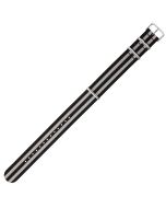 Black & Grey 20mm Long NATO Three Rings Nylon Watch Strap