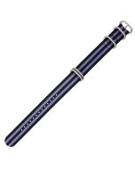 Black & Purple 20mm Long NATO Four Rings Nylon Watch Strap