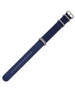 Navy 22mm Long NATO Four Rings Nylon Watch Strap