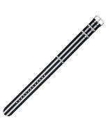 Black & White 20mm Long NATO Three Rings Nylon Watch Strap