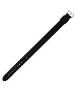 Black One Piece Long 16mm Nylon Watch Strap