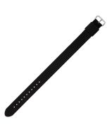 Black One Piece Long 18mm Nylon Watch Strap