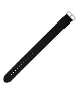 Black One Piece 20mm Nylon Watch Strap