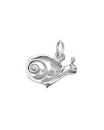 Silver 3D Snail Charm