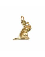 10K Yellow Gold 3D Squirrel Charm