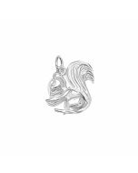 Silver Squirrel Charm