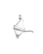 Silver 3D String Ray Charm