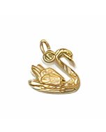 10K Yellow Gold 3D Swan Charm