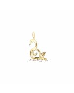 10K Yellow Gold Swan Pendant