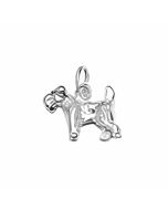 Silver 3D Terrier Dog Charm