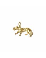 10K Yellow Gold 3D Tiger Charm