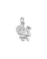 Silver 3D Turkey Charm