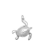 Silver 3D Sea Turtle Charm