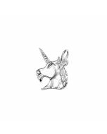 Silver Unicorn's Head Charm