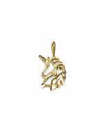 10K Yellow Gold Unicorn's Head Pendant