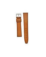 18mm Light Brown Plain Smooth Style Leather Watch Band