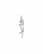 Silver 3D Weasel Charm